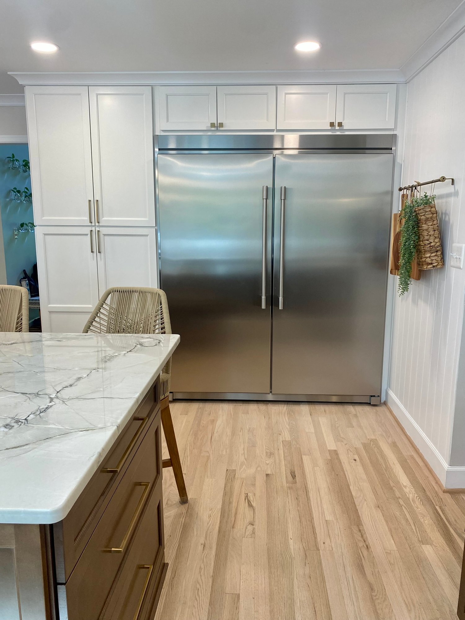 Fredericksburg-kitchen-double-refrigerator-hardwood-floors